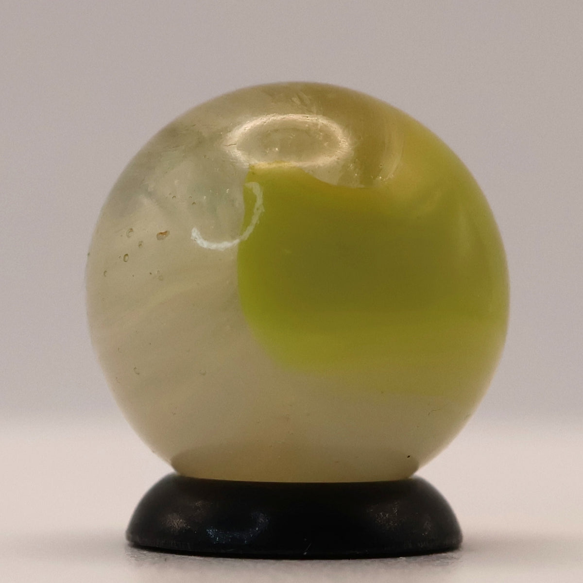 5/8" Akro Agate Egg Yolk Patch Marble Mint