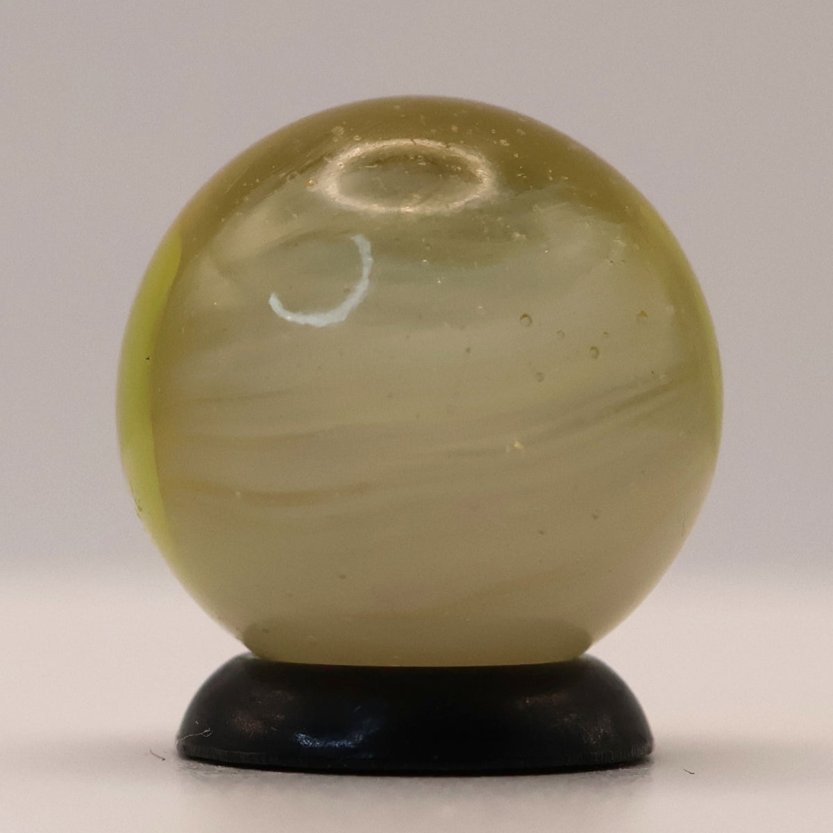 5/8" Akro Agate Egg Yolk Patch Marble Mint