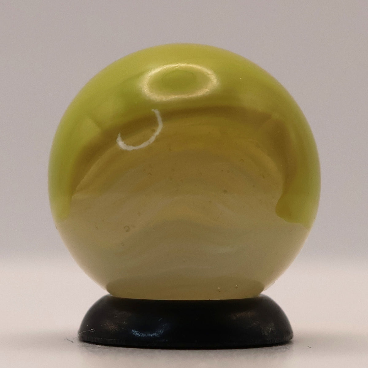 5/8" Akro Agate Egg Yolk Patch Marble Mint