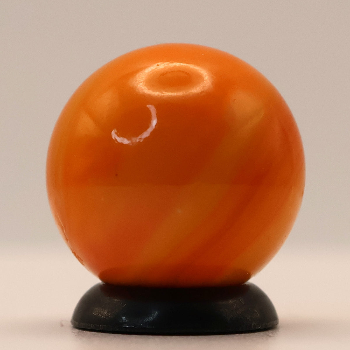 5/8" Akro Agate Orange Patch Marble NM+