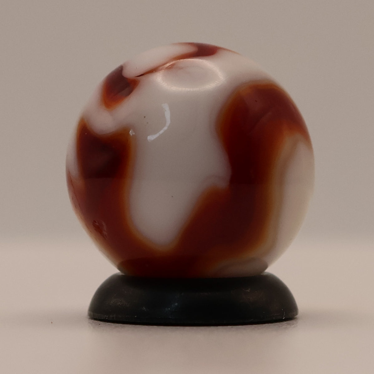 5/8" Vintage Alley Agate Marble Red & White NM++