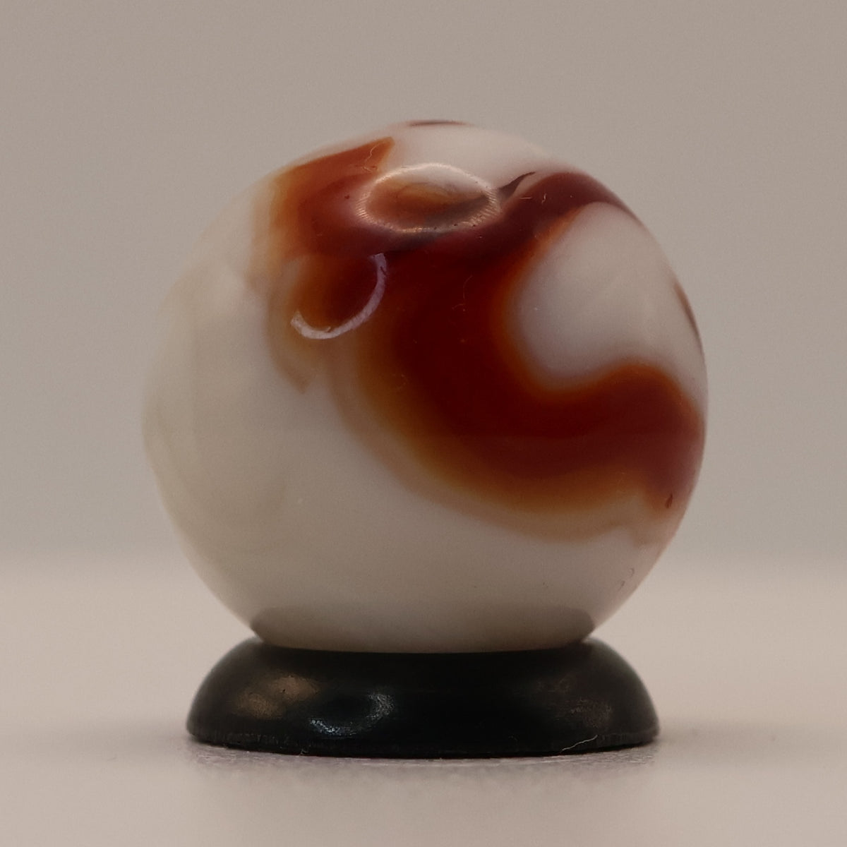 5/8" Vintage Alley Agate Marble Red & White NM++