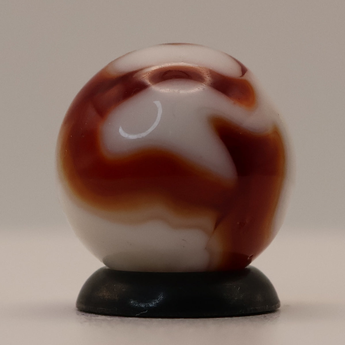 5/8" Vintage Alley Agate Marble Red & White NM++