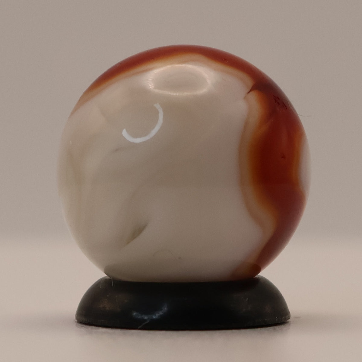 5/8" Vintage Alley Agate Marble Red & White NM++