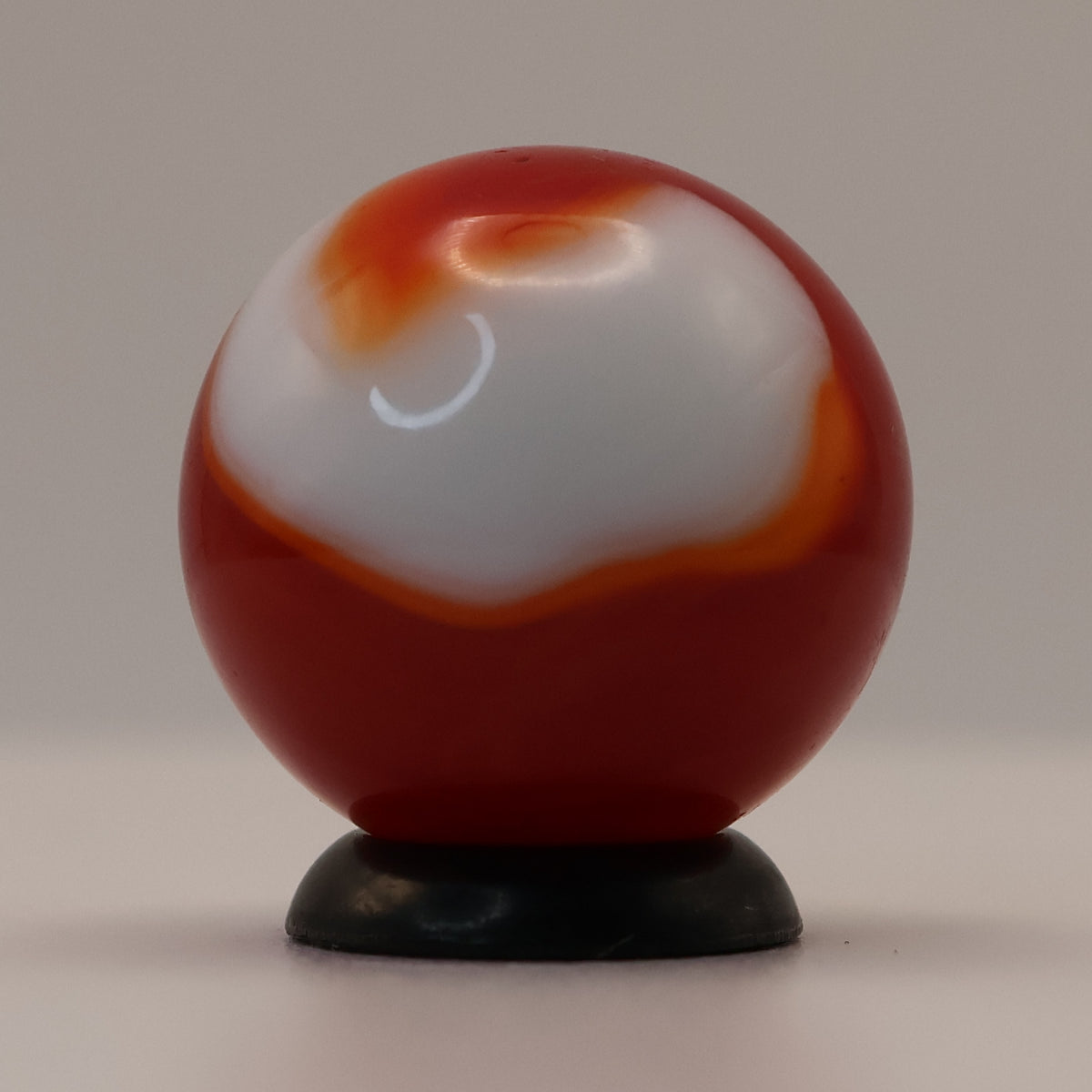 3/4" Akro Agate Corkscrew Marble Red & White M-