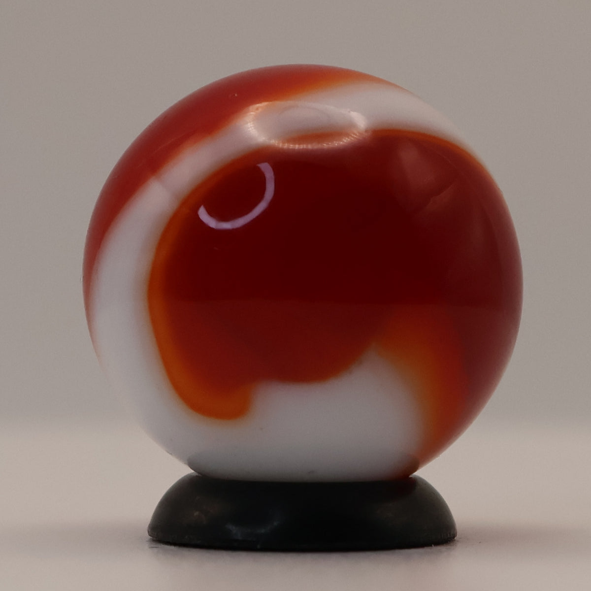 3/4" Akro Agate Corkscrew Marble Red & White M-