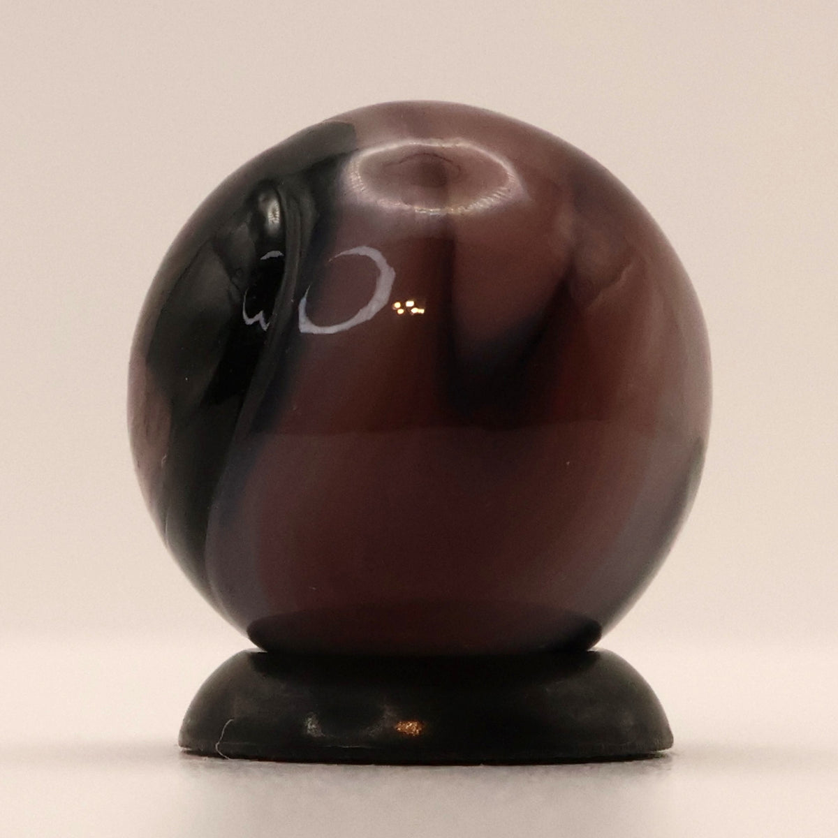 5/8" 9 Pattern Purple & Black small cold crease slag marble MINT