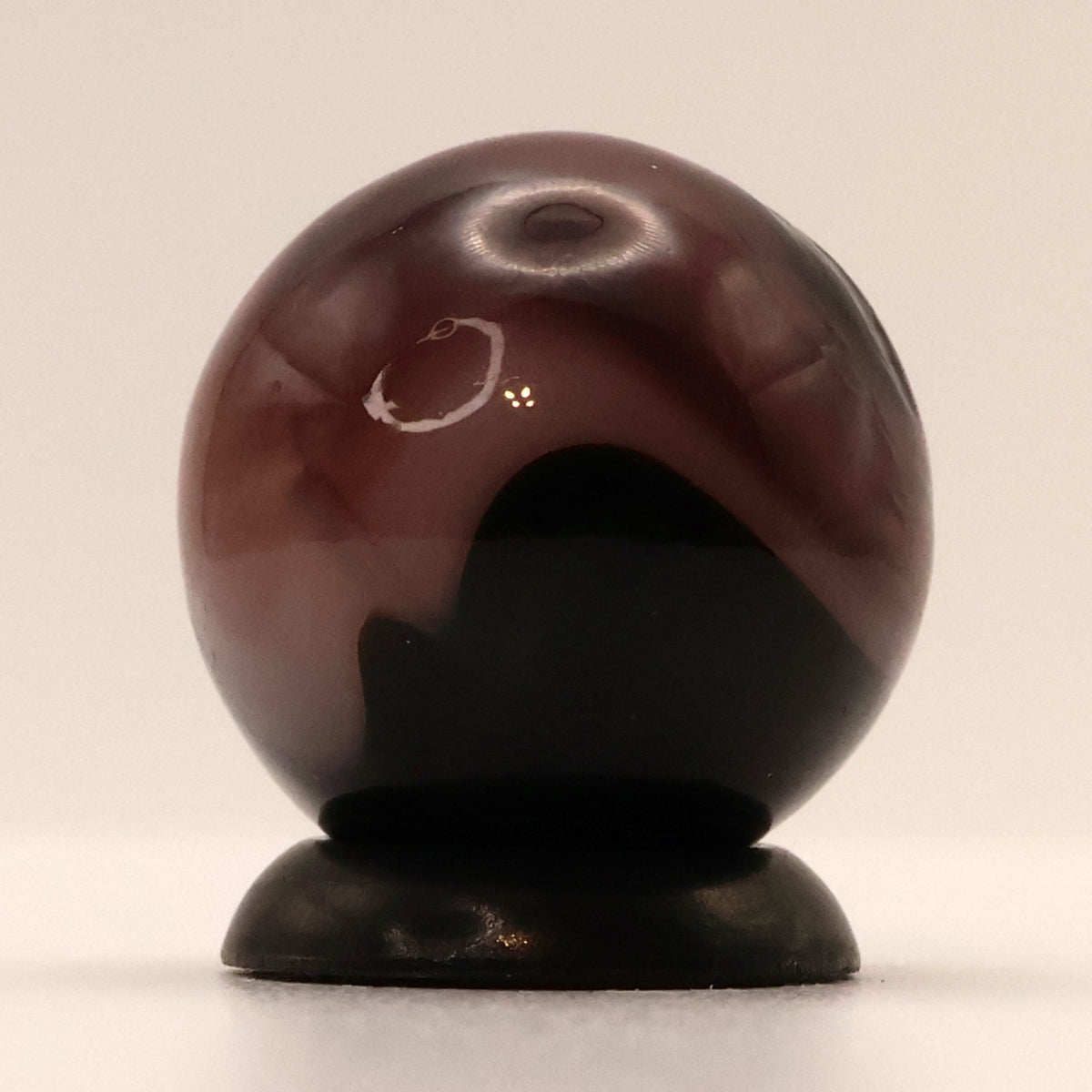 5/8" 9 Pattern Purple & Black small cold crease slag marble MINT