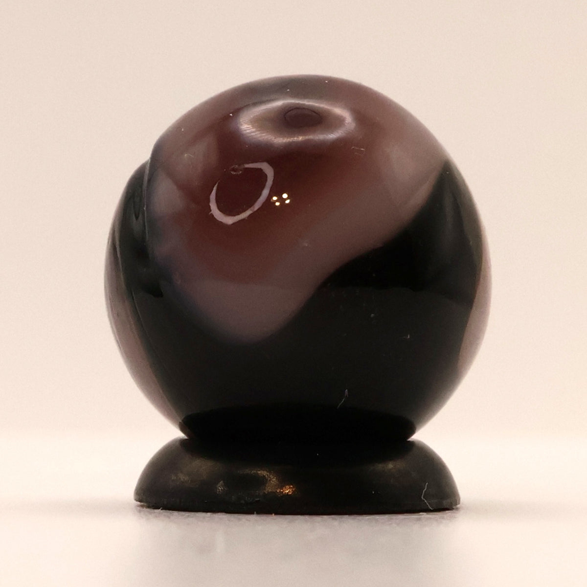 5/8" 9 Pattern Purple & Black small cold crease slag marble MINT