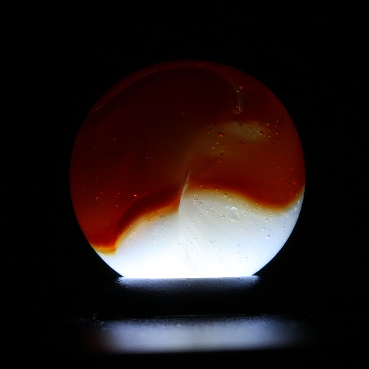 5/8" Peltier Rainbo White & Translucent Red NM+