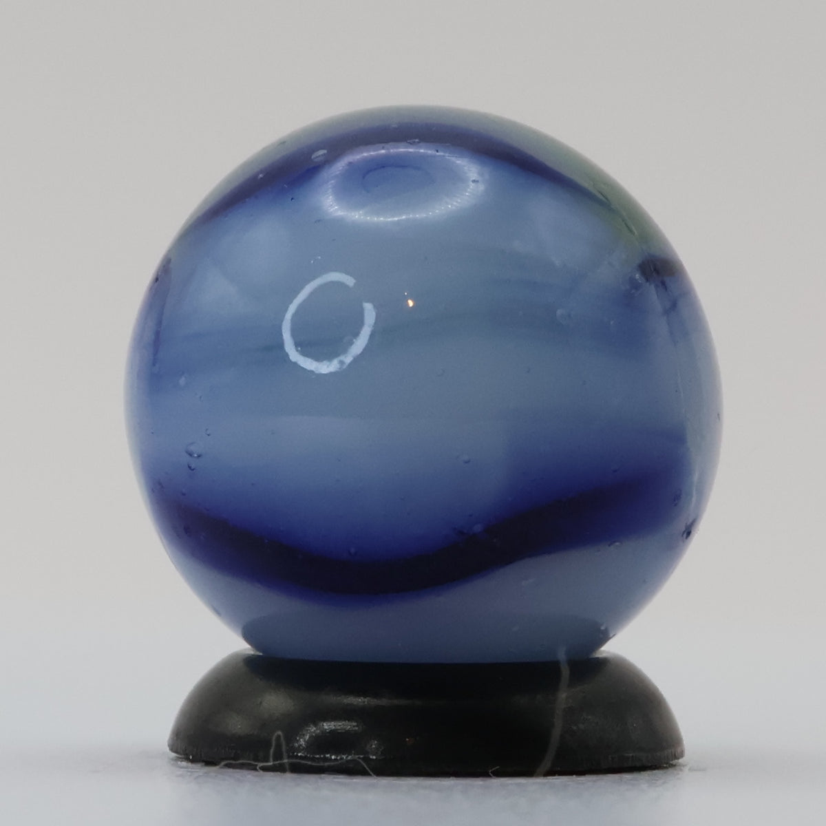 9/16" Peltier Rainbo marble - Muddy - Blue M-