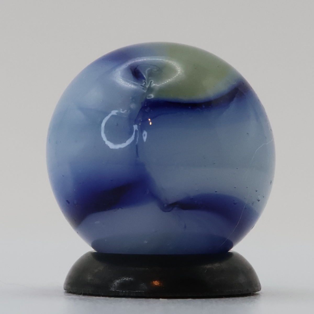 9/16" Peltier Rainbo marble - Muddy - Blue M-