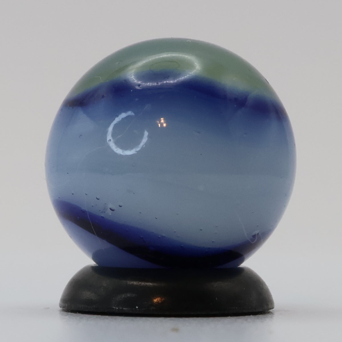 9/16" Peltier Rainbo marble - Muddy - Blue M-
