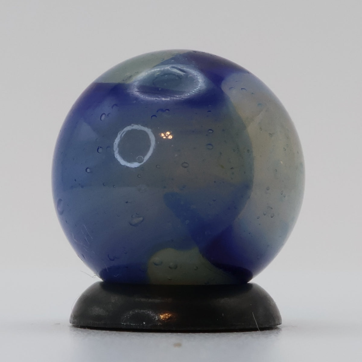 5/8" Peltier Rainbo marble  - Muddy - Blue MINT