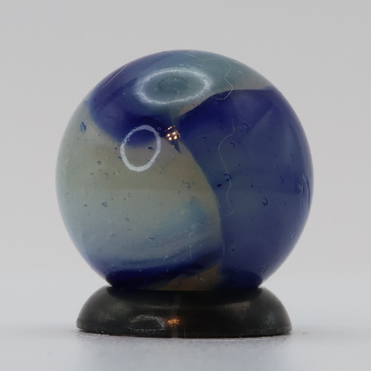 5/8" Peltier Rainbo marble  - Muddy - Blue MINT