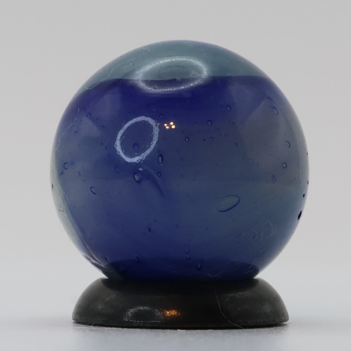 5/8" Peltier Rainbo marble  - Muddy - Blue MINT