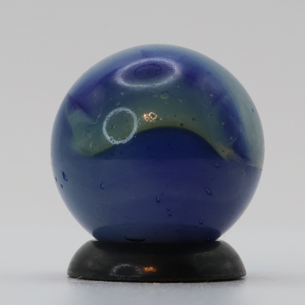 5/8" Peltier Rainbo marble  - Muddy - Blue MINT