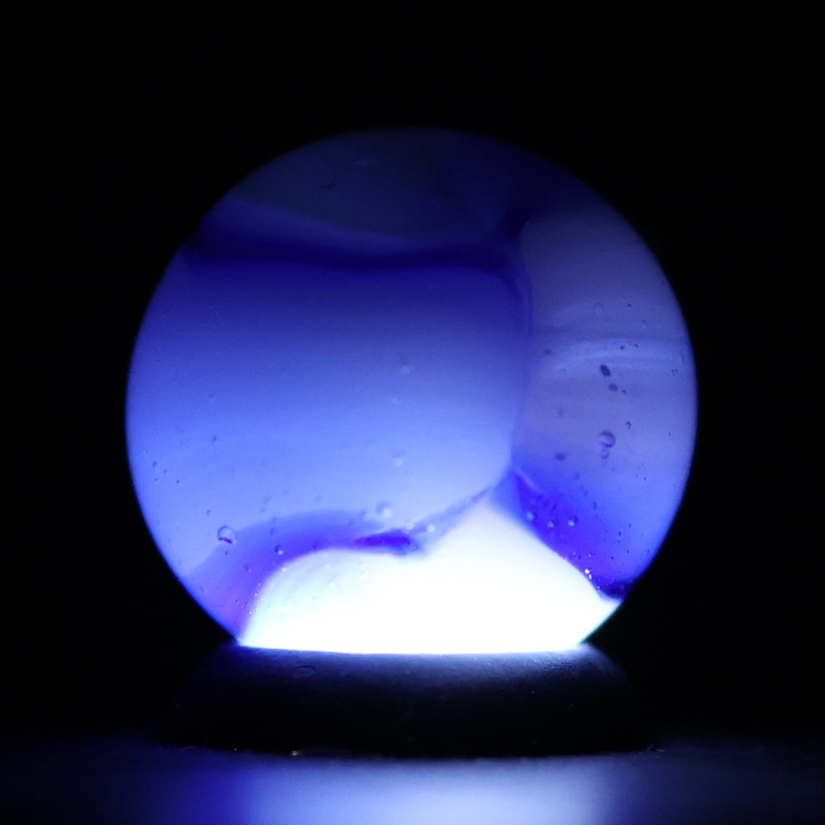 9/16" Peltier Rainbo marble - Muddy - Blue M-