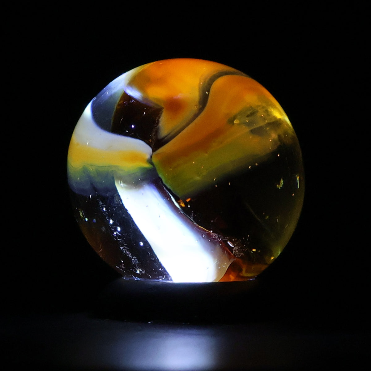5/8" Peltier Rainbo Clear Based Marble M-