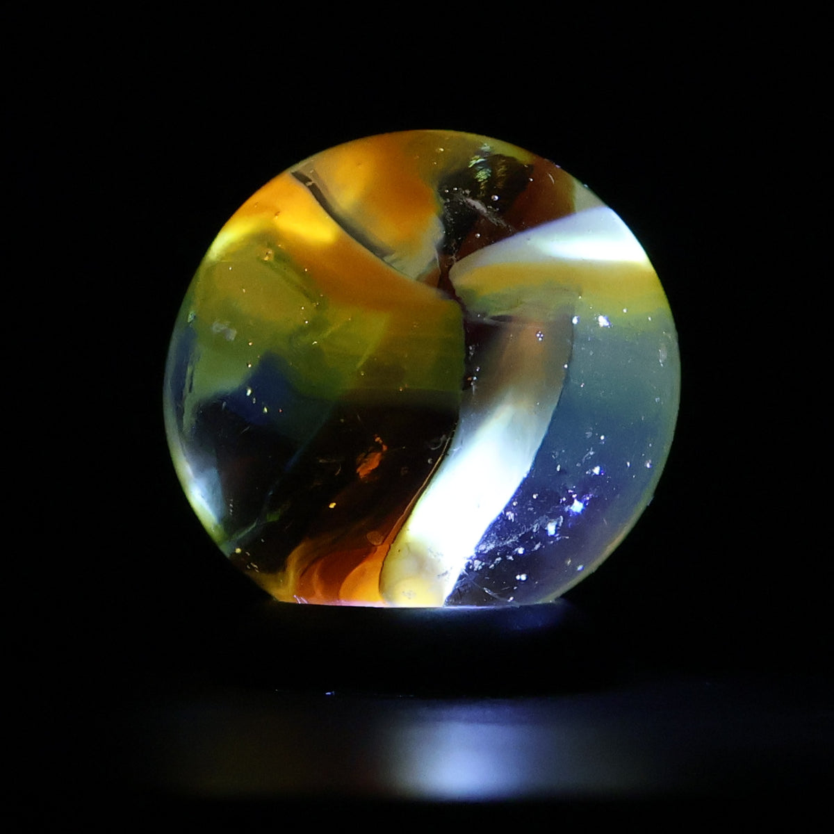 5/8" Peltier Rainbo Clear Based Marble M-