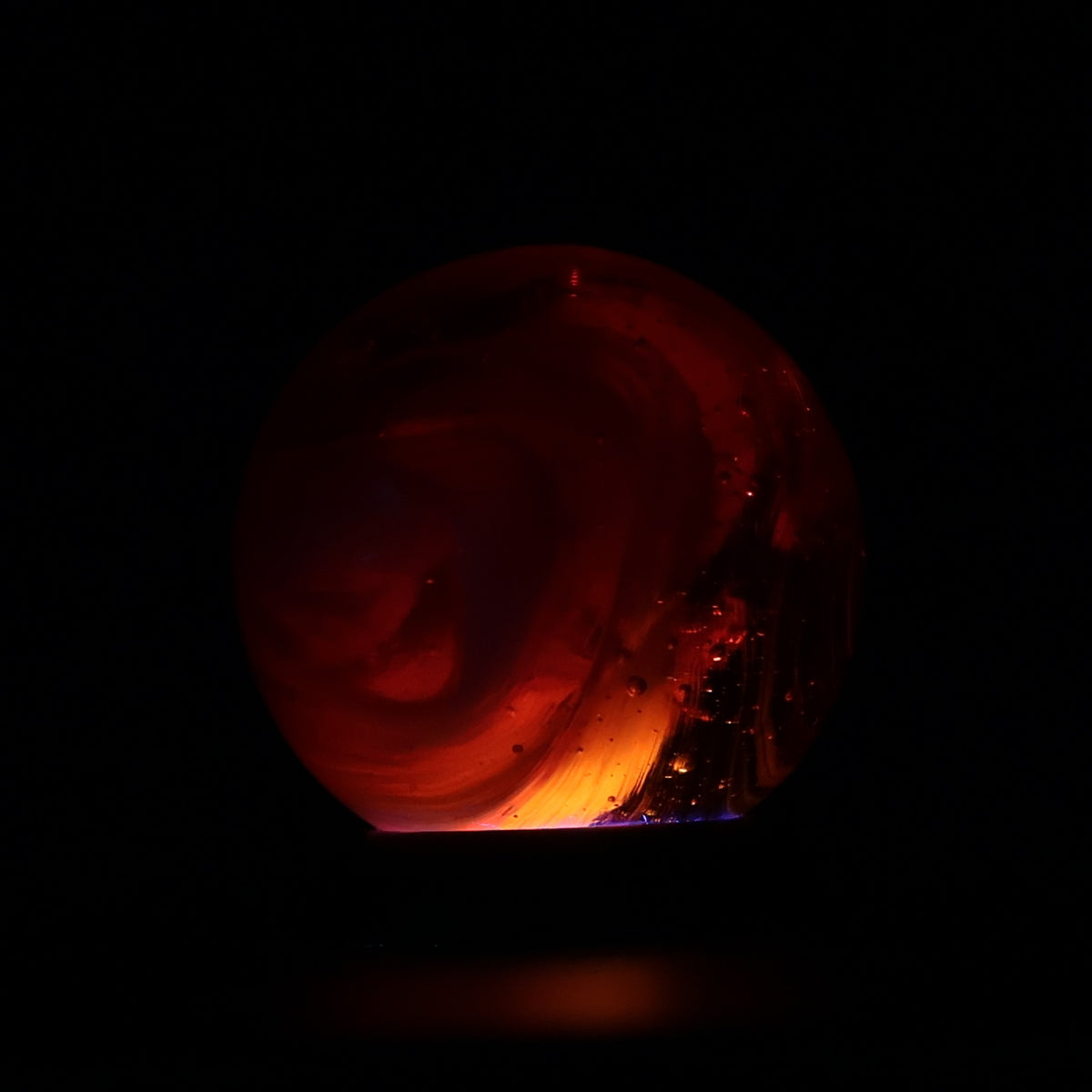 5/8" Slag Marble Red - backlit & UV! NM
