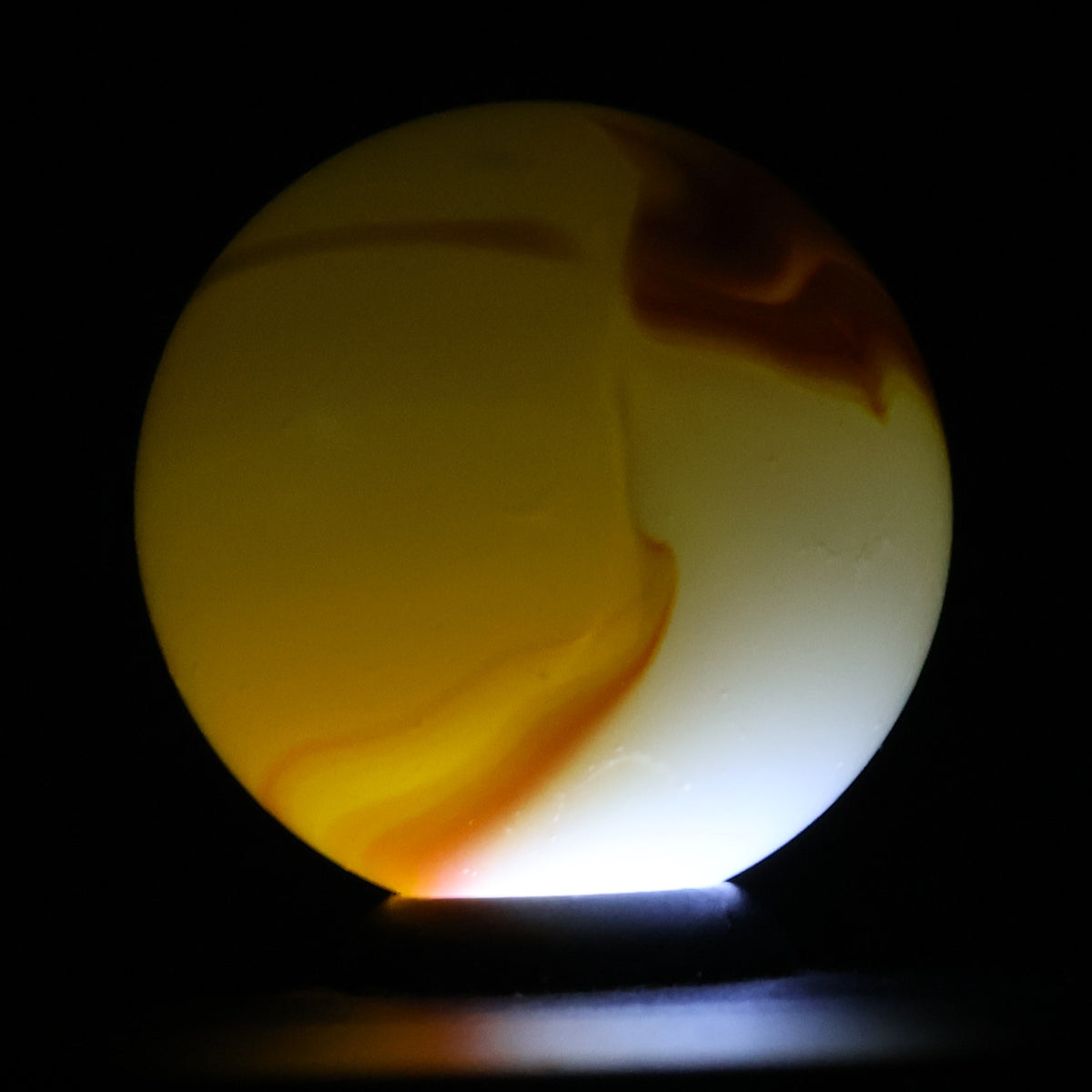 7/8" Peltier Rainbo Citrus Orange & Yellow marble M-