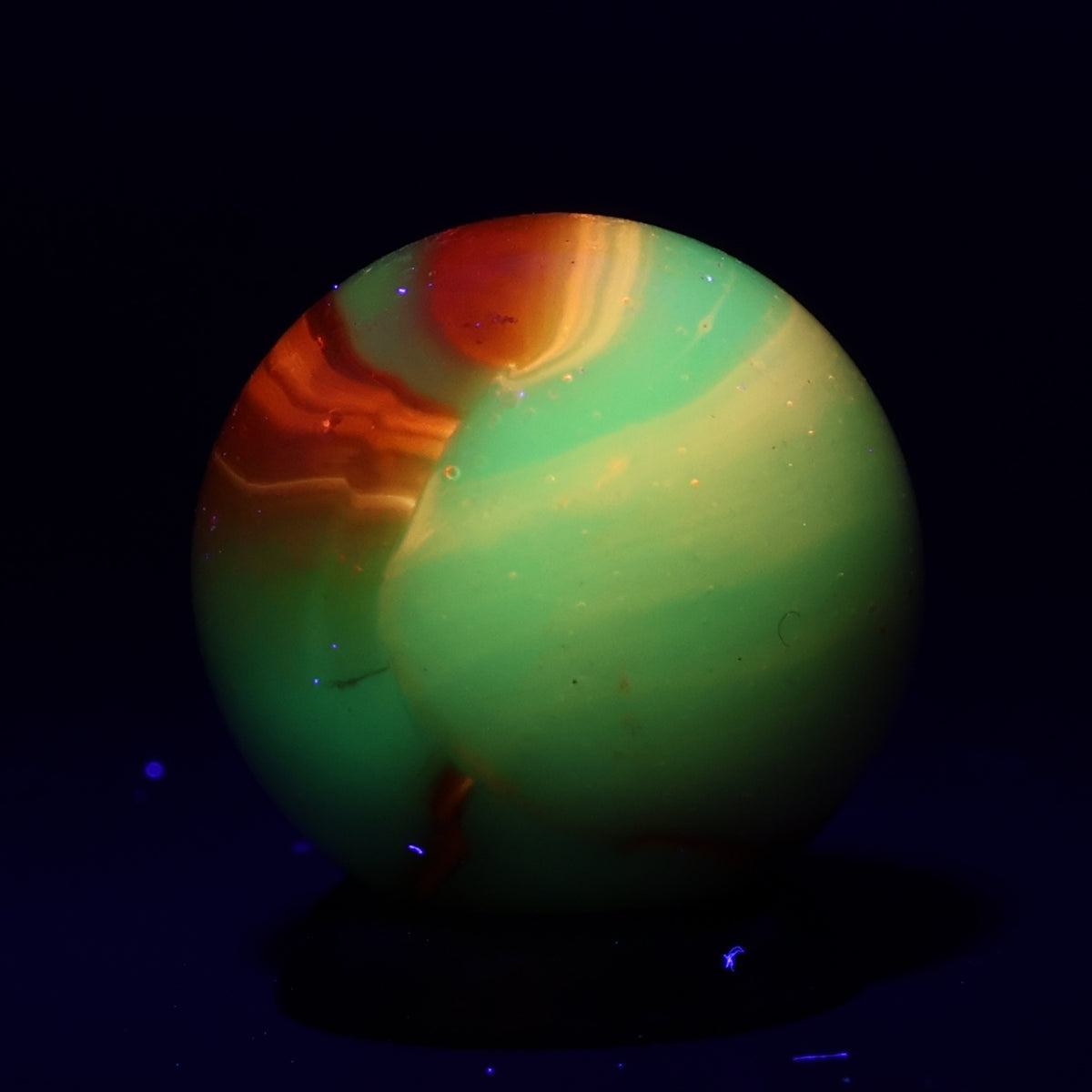 5/8" Peltier Rainbo URANIUM Blended green/orange M-
