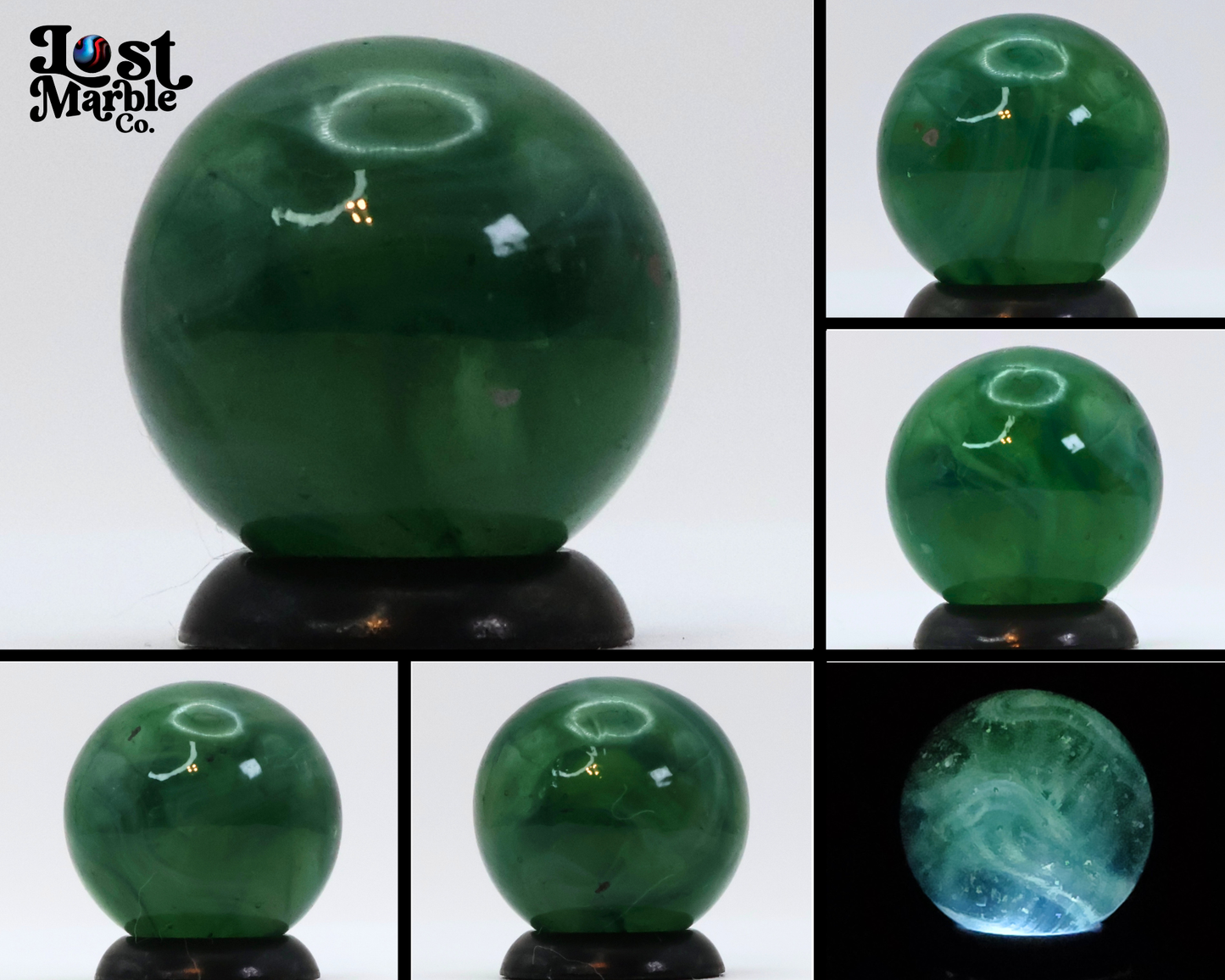 Gorgeous Green Uranium Wire Pull Marble NM+
