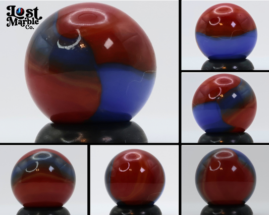 5/8" Marble King Blended Spiderman Rainbow w/yellow streaks M-