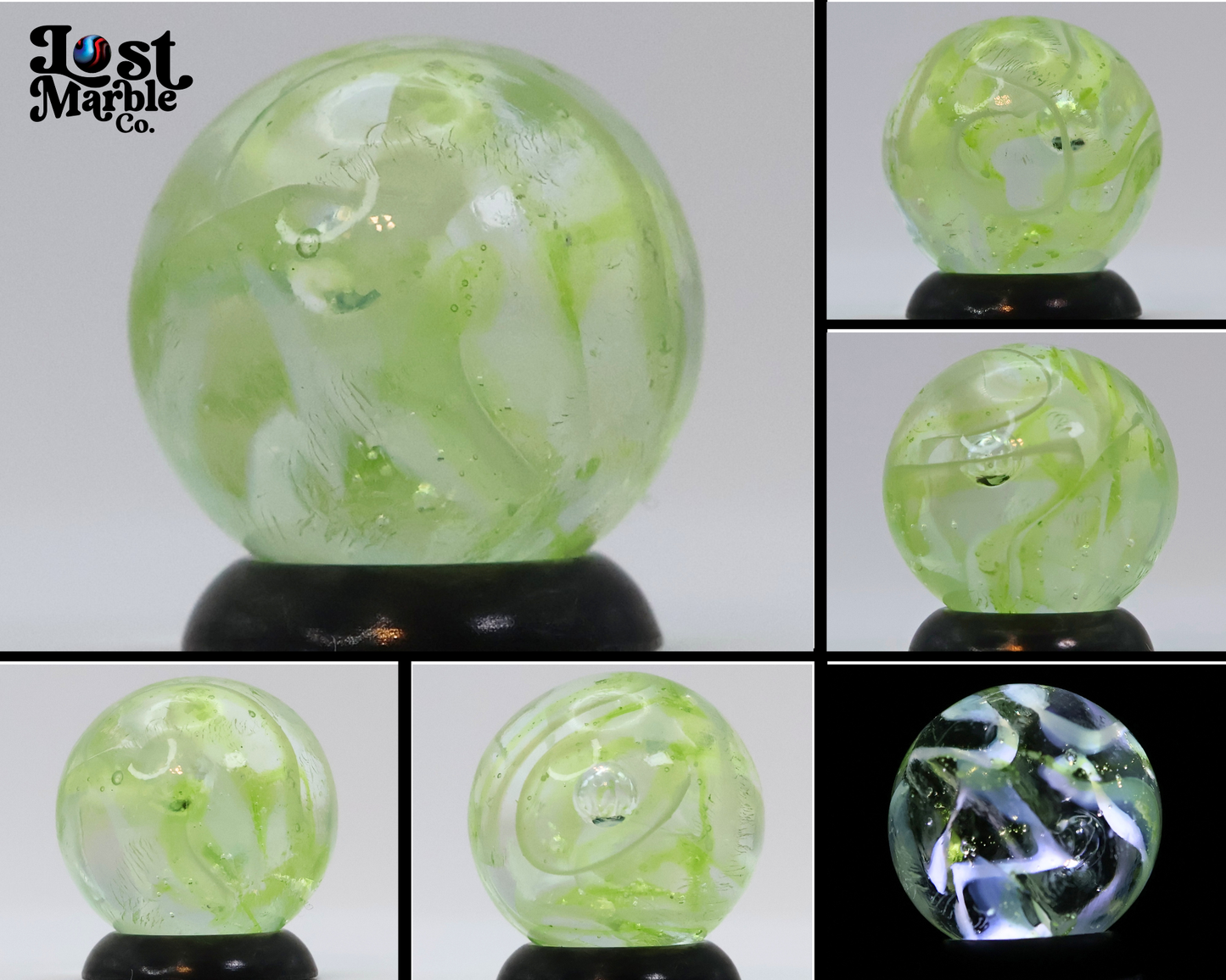 5/8" Veiligglas Yellow translucent Marble, NM+ small cold crease