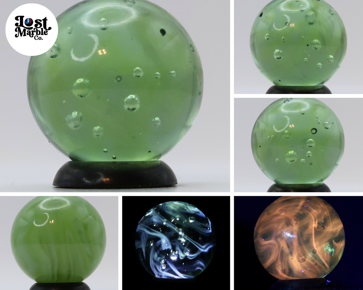 3/4" Translucent Swirl Marble UV pink! NM+