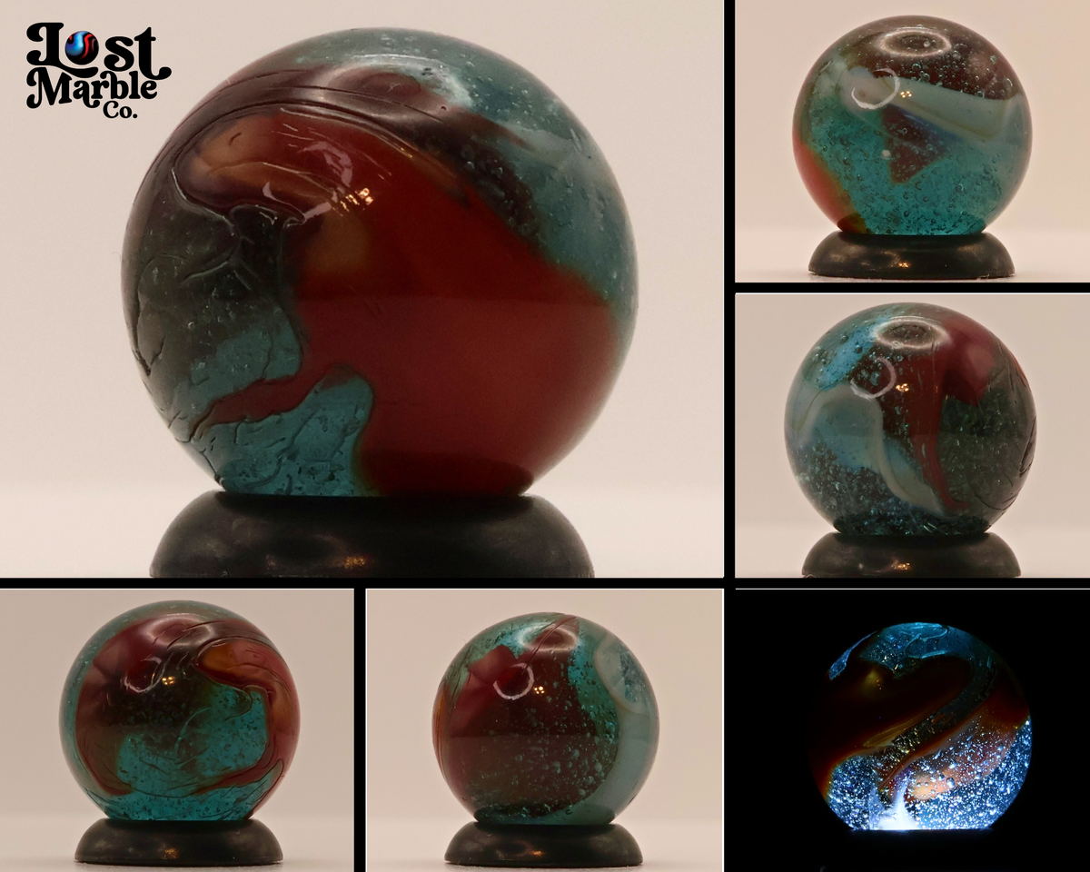 9/16" Peltier Rainbo Swirl Great Colors! MINT-