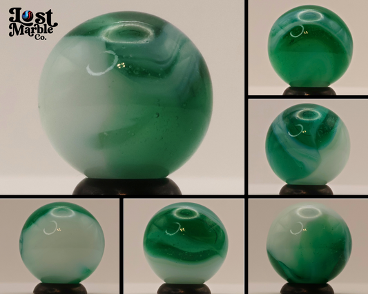 3/4" Akro Agate Patch Marble Green & Mossy MINT