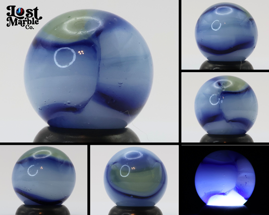 9/16" Peltier Rainbo marble - Muddy - Blue M-