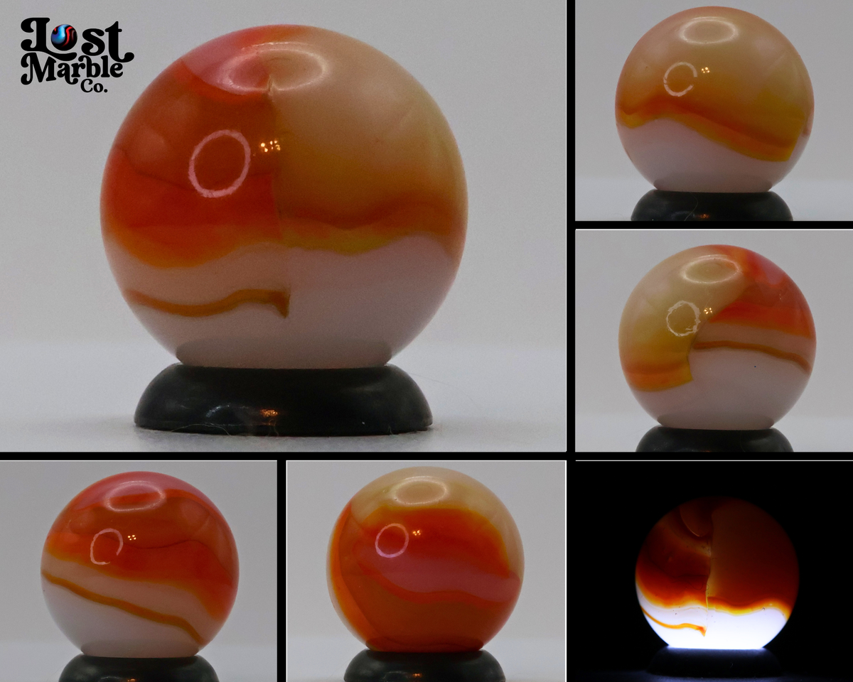 5/8" Peltier Rainbo Woody Marble cool colors NM++