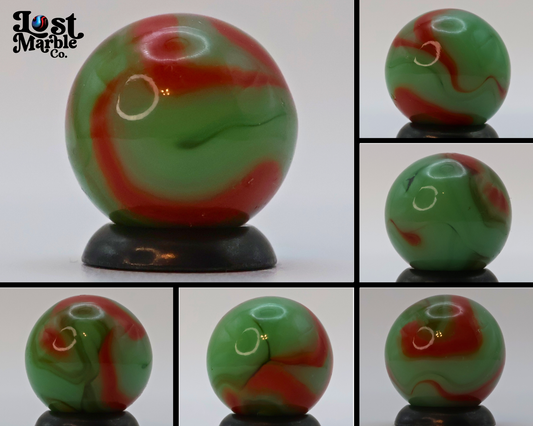 5/8" Alley Agate Coral Marble Pink & Green  NM