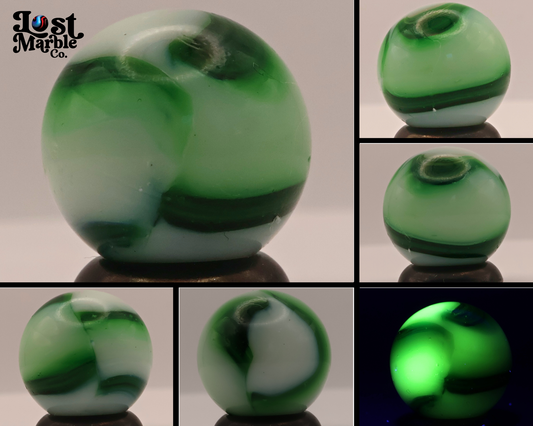 5/8" Peltier Rainbo Green & White URANIUM M-
