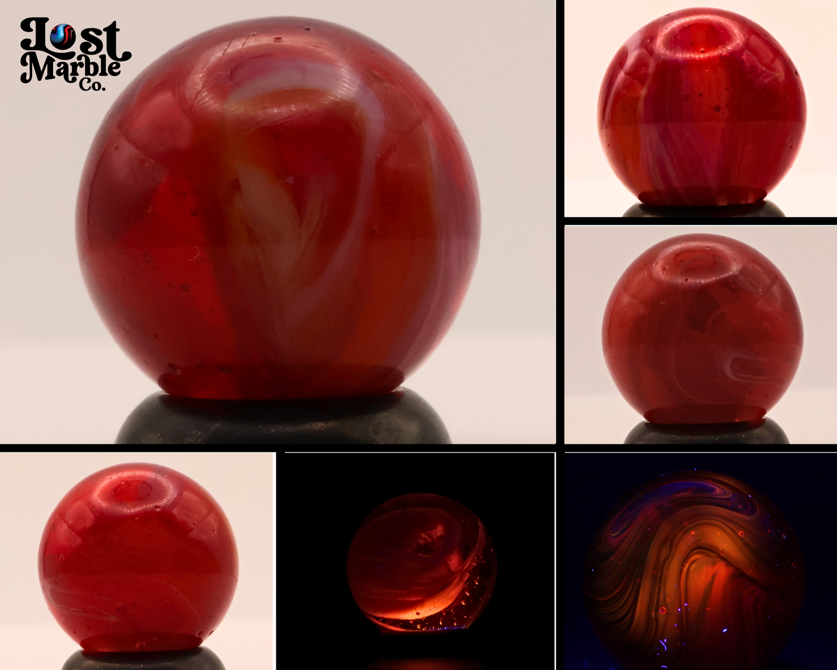 5/8" Slag Marble Red - backlit & UV! NM