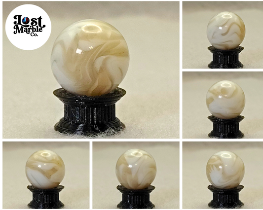17mm Translucent Swirl Marble Tan & White Alley? Gorgeous! M-
