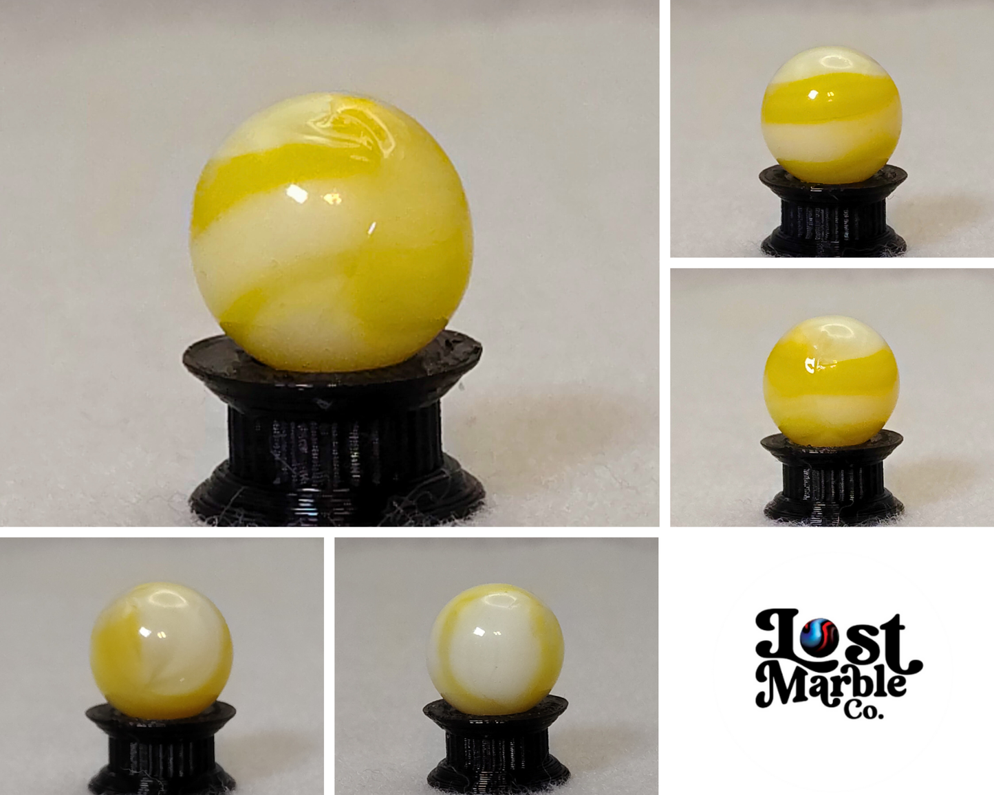 15mm Peltier Rainbo Marble Yellow White "Squished" and cold creases NM