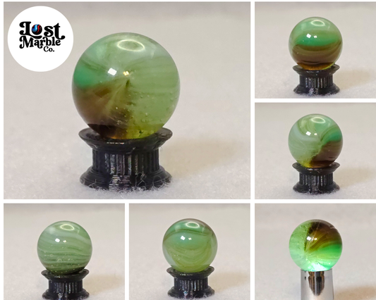 18mm Master Sunburst Marble Brown & Aqua NM