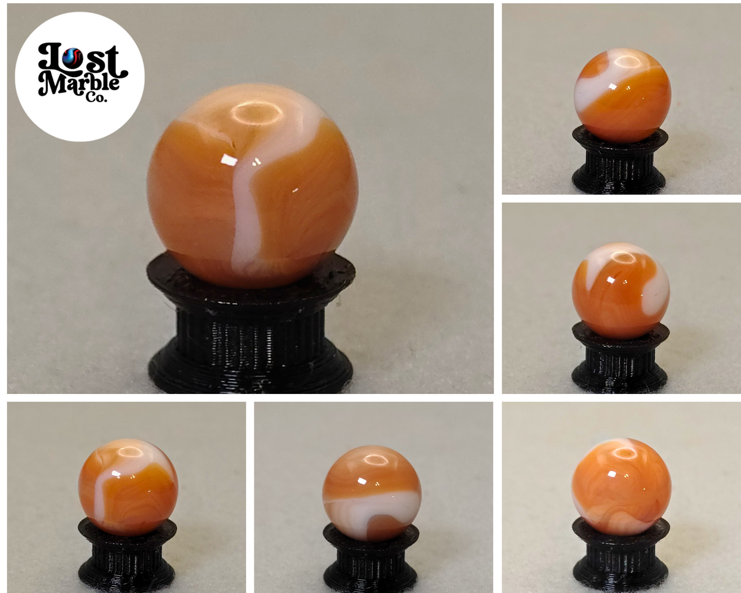 15.5mm CAC? Swirl Marble Peach & White MINT