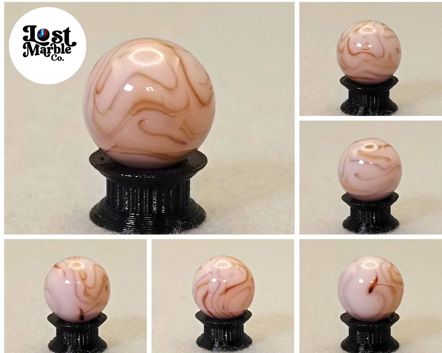 17.5mm Jabo? Swirl Marble copper lines on the outside NM-