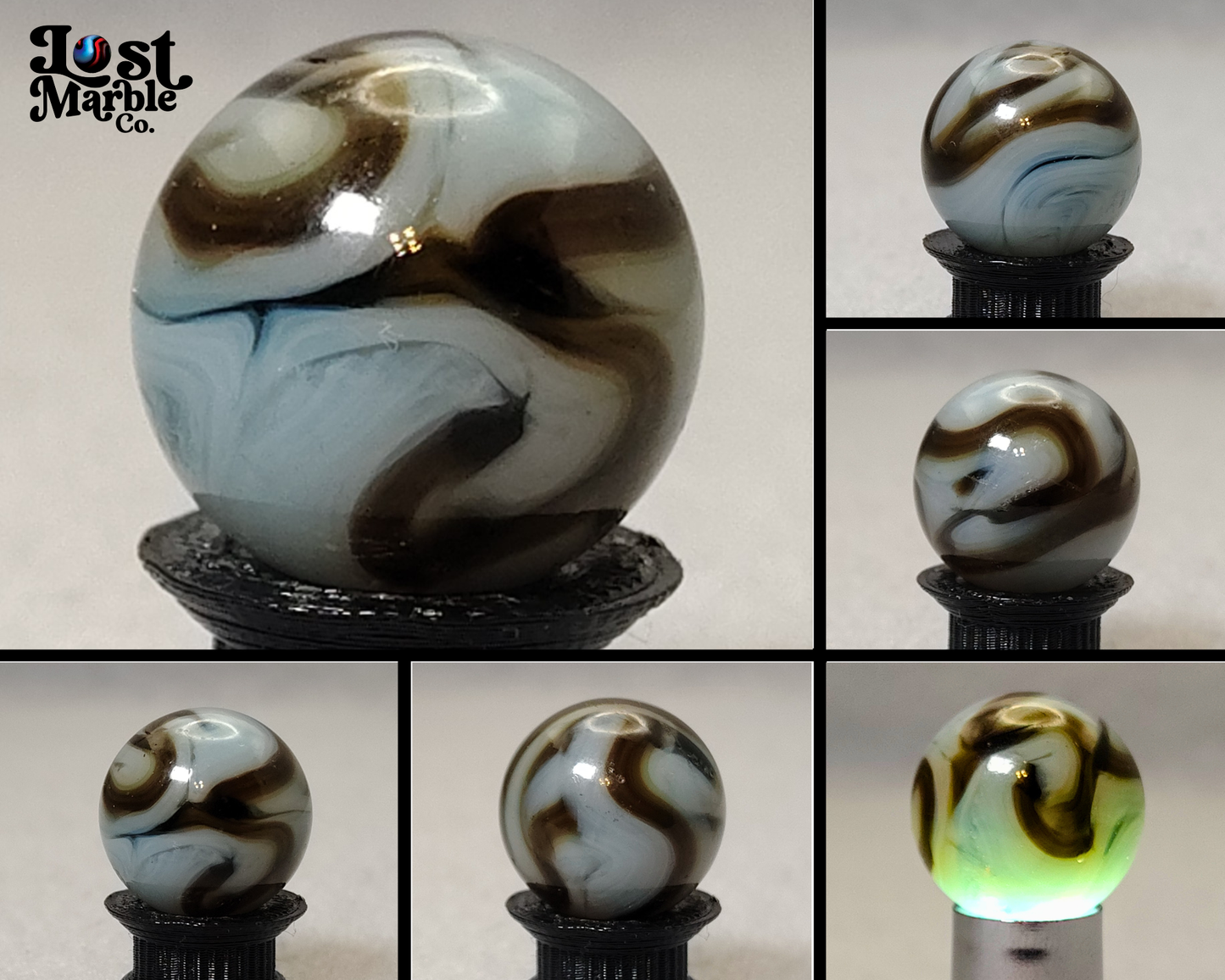 16.5mm Gorgeous Translucent Swirl Marble NM-