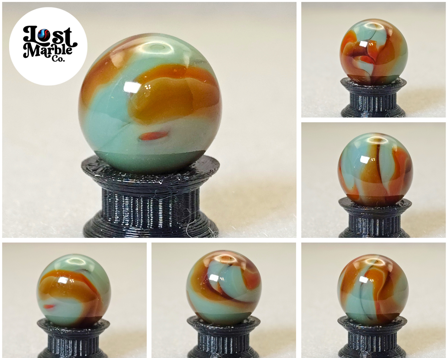16mm Earth Tones Swirl Marble NM+