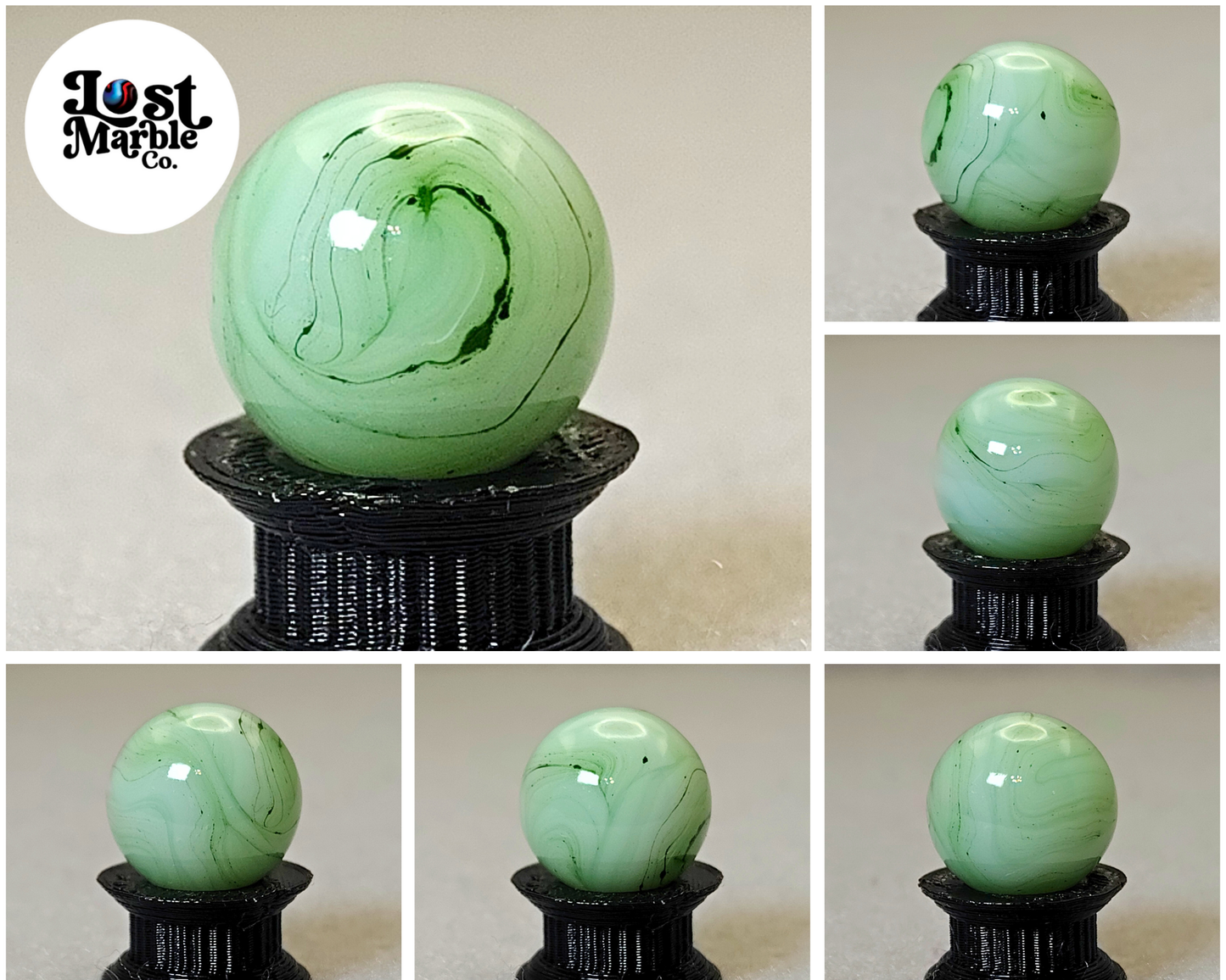 14mm Beautiful Swirl with Aventurine MINT