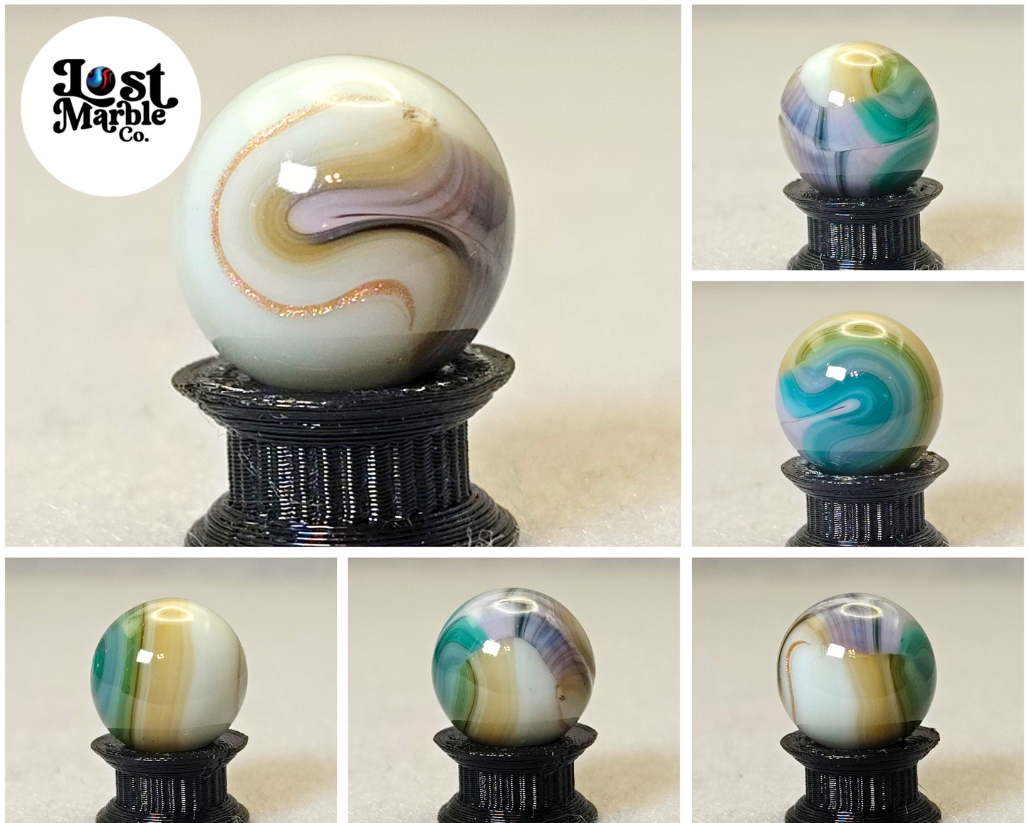 5/8" Jabo marble shiny copper line NM+ bit of UV