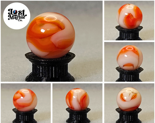 15mm Red & Cream Swirl marble champion? MINT