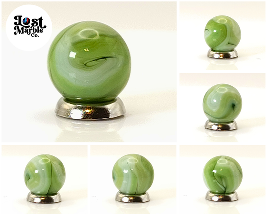 14.5mm Swirl Marble Green & White Ravenswood? Champion? NM+