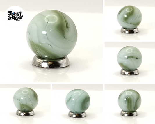 16.5mm Green & Cream Swirl Marble NM+